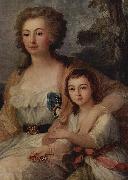 Angelica Kauffmann Countess Anna Protassowa with niece oil painting reproduction